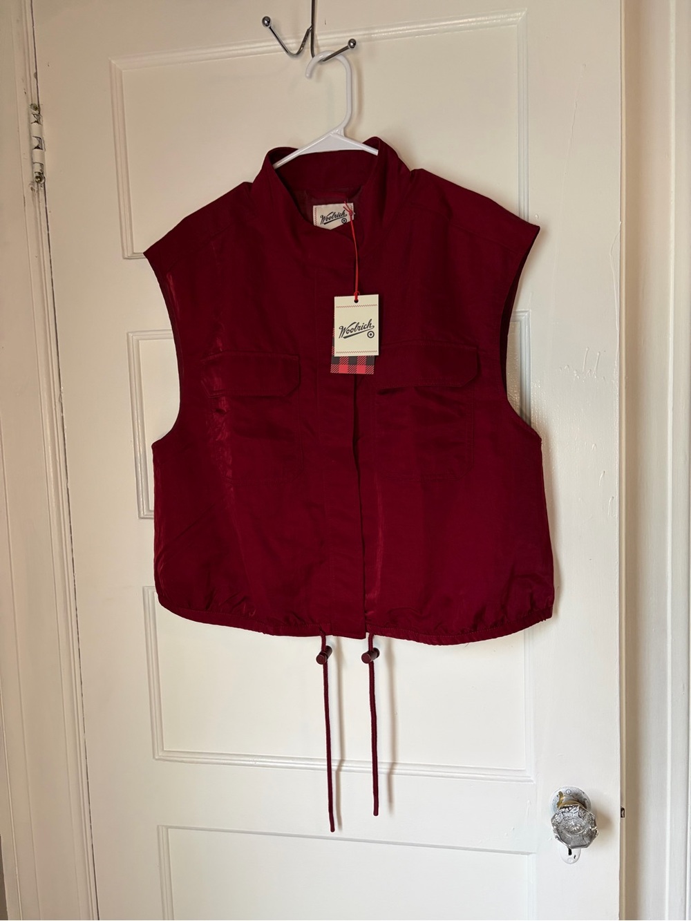 Target Women's Deep Red Sleeveless Utility Vest
